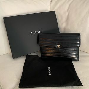 Chanel Chevron Clutch